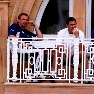 Graham Gooch and David Graveney on dressing room 1999 Balcony at Lords during Graham Gooch and David Graveney on dressing room 1999 Balcony at Lords during