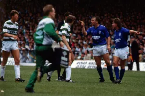 Graham Roberts points finger at Roy Aitken August 1987 Graham Roberts points finger at Roy Aitken August 1987