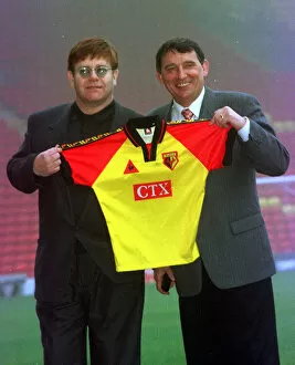 00236 Collection: Graham Taylor Watford Football Club December 1998 Football Manager with Sir Elton