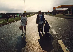 The Great North Run 17 September 1995 - A lone competitor brings up the rearguard as The Great North Run 17 September 1995 - A lone competitor brings up the rearguard as