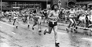 Images Dated 27th June 1982: The Great North Run 27 June 1982 - The runners approach the Tyne Bridge