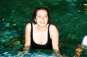 Greta Scacchi actress in swimming pool September 1988 Dbase MSI Greta Scacchi actress in swimming pool September 1988 Dbase MSI