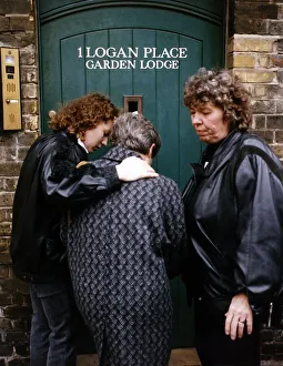 Grieving Fans stand outside 1 Logan Place mourning the death of Freddie Mercury singer Grieving Fans stand outside 1 Logan Place mourning the death of Freddie Mercury singer