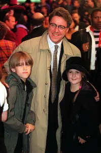 Griff Rhys Jones Actor Comedian with his two children Griff Rhys Jones Actor Comedian with his two children