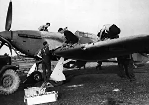 Ground maintenance of Hawker Hurricanes. Circa 1941 Ground maintenance of Hawker Hurricanes. Circa 1941