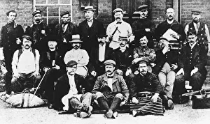 A group of Scotland Yard detectives in various disguises seen here before setting out A group of Scotland Yard detectives in various disguises seen here before setting out
