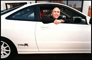 Hairdresser Phillip Politti in his Honda Integra Type R car December 1998 Hairdresser Phillip Politti in his Honda Integra Type R car December 1998