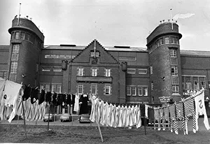 Hampden Park Glasgow August 1971 Washing hanging out Queens Park football Hampden Park Glasgow August 1971 Washing hanging out Queens Park football