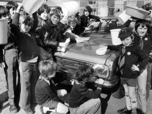 Many hands make light work for the cubs and scouts of the 74th Coventry group as they all Many hands make light work for the cubs and scouts of the 74th Coventry group as they all