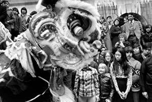 Happy Chinese New Year. Soho, London. February 1975 75-00920-009 Happy Chinese New Year. Soho, London. February 1975 75-00920-009