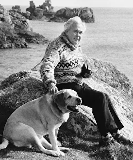 Harold Wilson Prime Minister on holiday in the Scilly Islands with his labrador Paddy Harold Wilson Prime Minister on holiday in the Scilly Islands with his labrador Paddy