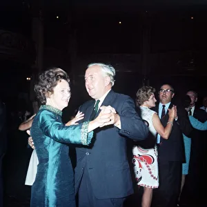 Harold Wilson and wife Mary dancing at a end of conference party Harold Wilson and wife Mary dancing at a end of conference party
