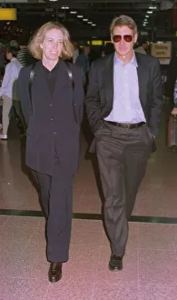 Harrison Ford and his wife Melissa Matheson leave Heathrow for New York on Concorde *** Harrison Ford and his wife Melissa Matheson leave Heathrow for New York on Concorde ***