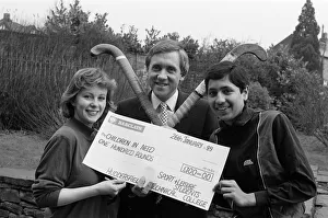 Harry Gration at Leeds Road playing fields to receive a cheque for Children in Need Harry Gration at Leeds Road playing fields to receive a cheque for Children in Need