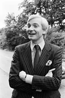 Images Dated 19th September 1981: Harvey Proctor, 34 year old MP for Basildon, Essex, talking to reporters outside his home