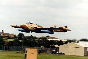 A de Havilland Venom FB1 fighter-bomber aircraft taking off for the 1998 Sunderland A de Havilland Venom FB1 fighter-bomber aircraft taking off for the 1998 Sunderland