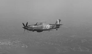 Hawker Hurricane Aircraft May 1978 of the Battle of Britain Flight going through Hawker Hurricane Aircraft May 1978 of the Battle of Britain Flight going through