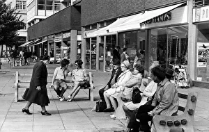 The Hayes, is a commercial area in Cardiff, Wales. September 1971 The Hayes, is a commercial area in Cardiff, Wales. September 1971