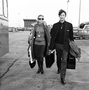 Hayley Mills and Roy Boulting arrive at Heathrow Airport from Paris. 25th January 1971 Hayley Mills and Roy Boulting arrive at Heathrow Airport from Paris. 25th January 1971