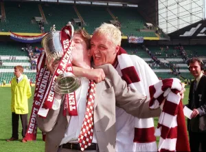 Heart of Midlothian footballers Gary Locke and Steve Fulton with the Scottish Cup trophy Heart of Midlothian footballers Gary Locke and Steve Fulton with the Scottish Cup trophy