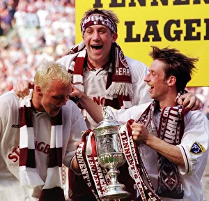 Heart of Midlothian footballers Steve Fulton, Jim Hamilton Heart of Midlothian footballers Steve Fulton, Jim Hamilton