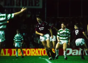 Hearts versus Celtic Scottish League Cup football Dave McPherson in action for Hearts versus Celtic Scottish League Cup football Dave McPherson in action for