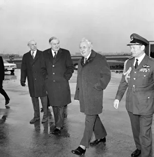 Heathrow Airport. The Prime Minister, Mr. Harold Wilson and Foreign Heathrow Airport. The Prime Minister, Mr. Harold Wilson and Foreign