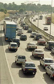 Heavy traffic on the M4 coming into London. 28th June 1989 Heavy traffic on the M4 coming into London. 28th June 1989