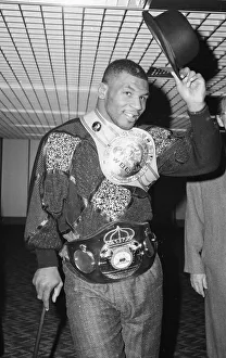 Heavy weight boxing champion of the World Mike Tyson seen here arriving at London' Heavy weight boxing champion of the World Mike Tyson seen here arriving at London'