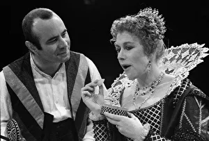 Helen Mirren and Bob Hoskins in Duchess of Malfi theatre play, March 1981 Helen Mirren and Bob Hoskins in Duchess of Malfi theatre play, March 1981