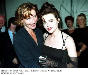 Helena Bonham Carter and Emma Thompson actresses at the reception for the film Helena Bonham Carter and Emma Thompson actresses at the reception for the film