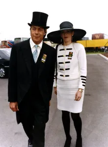 Henry Cecil Racehorse Trainer with wife Natalie Payne Henry Cecil Racehorse Trainer with wife Natalie Payne