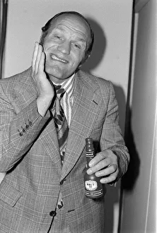 Henry Cooper Ex Boxer prepares for his Brut Advert 1975 Henry Cooper Ex Boxer prepares for his Brut Advert 1975