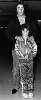 Images Dated 20th April 1981: Henry Winkler film actor with son Jed Winkler, April 1981