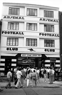 Highbury Stadium Arsenal Football Ground October 1990 West Stand Upper Tier Highbury Stadium Arsenal Football Ground October 1990 West Stand Upper Tier