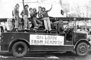 Highlight of the rag week on12th November 1977 was an 18-float procession through Highlight of the rag week on12th November 1977 was an 18-float procession through