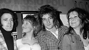 Hilary Pritchard actress with winners of Disc awards 1973 Rod Stewart pop Hilary Pritchard actress with winners of Disc awards 1973 Rod Stewart pop