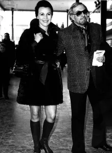 Hilliard Elwim with wife Claire Bloom actress at Heathrow Airport dbase Hilliard Elwim with wife Claire Bloom actress at Heathrow Airport dbase