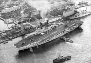 HMS Ark Royal comes into her final berth at HMNB Devonport - 4th December 1978 HMS Ark Royal comes into her final berth at HMNB Devonport - 4th December 1978