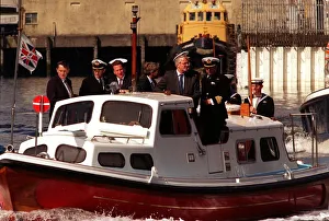HMS Repulse decommissioning at Faslane nuclear submarine base attended by John Major HMS Repulse decommissioning at Faslane nuclear submarine base attended by John Major