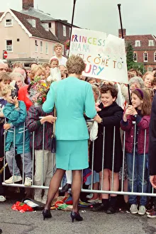 HRH The Princess of Wales, Princess Diana, meets to locals of Bury St Edmunds, Suffolk HRH The Princess of Wales, Princess Diana, meets to locals of Bury St Edmunds, Suffolk