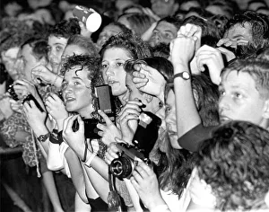 Hundreds of fans scream for their pop idol Kylie Minogue Hundreds of fans scream for their pop idol Kylie Minogue