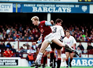 Iain Dowie Football player for West Ham United against Swindon jumping to head the ball Iain Dowie Football player for West Ham United against Swindon jumping to head the ball