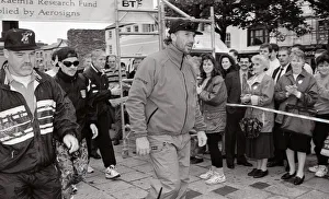 Ian Botham in Caernarfon July 1995 on his walk from Lands end to John O'Groats Ian Botham in Caernarfon July 1995 on his walk from Lands end to John O'Groats