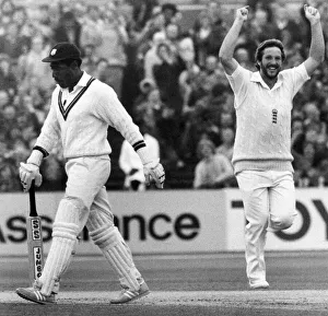 Ian Botham celebrates getting Viv Richards out during the England v West Indies third Ian Botham celebrates getting Viv Richards out during the England v West Indies third