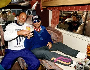 Ian Botham cricketer having a drink with fellow walker Chris Lander a Daily Mirror Ian Botham cricketer having a drink with fellow walker Chris Lander a Daily Mirror