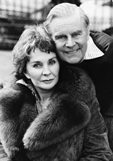 Ian Carmichael actor with co-star Jean Simmons - April 1982 Ian Carmichael actor with co-star Jean Simmons - April 1982