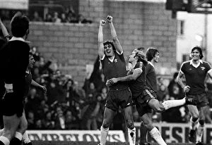 Images Dated 7th January 1978: Ian Hutchinson celebrates goal for Chelsea v Liverpool 1978