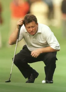 Ian Woosnam golfer October 1998 lines up a putt on the 12th green at Wentworth Ian Woosnam golfer October 1998 lines up a putt on the 12th green at Wentworth