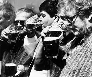 Icelandic trawler crew celebrate end of alcohol ban 1988 Icelandic trawler crew celebrate end of alcohol ban 1988
